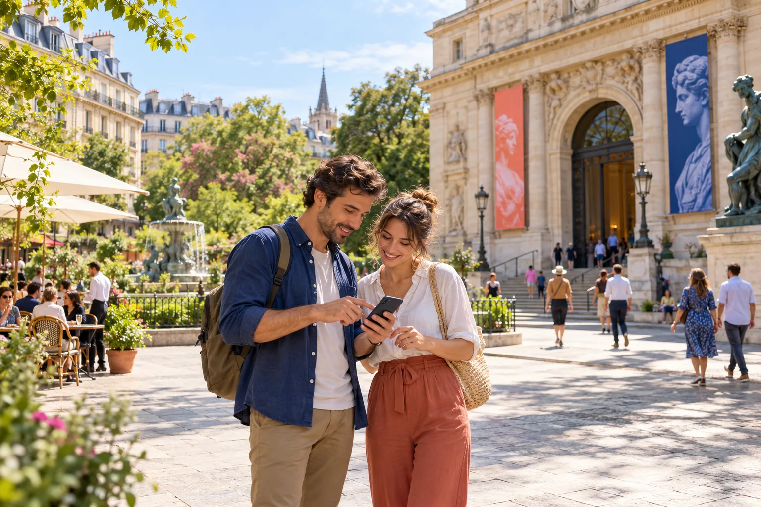 Musée imaginaire dans une ville fictive, ce visuel ne représente pas le Louvre
